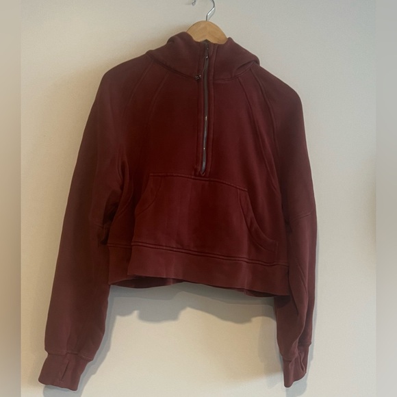 Lululemon scuba oversized half-zip hoodie in Date Brown - Picture 6 of 8